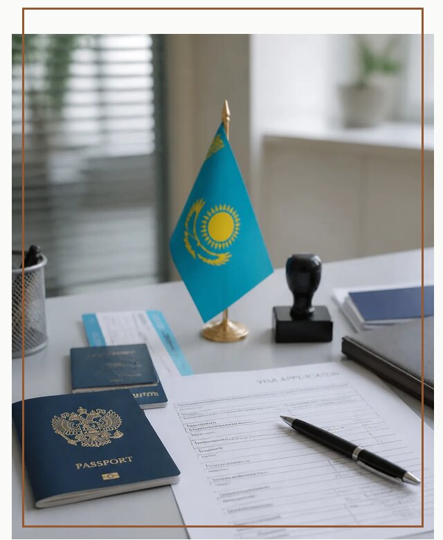 Оформление визы в Казахстан для поездки и работы в Петергофе